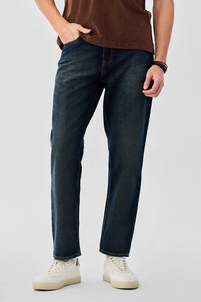 سنيتش Relaxed Fit Washed Jeans